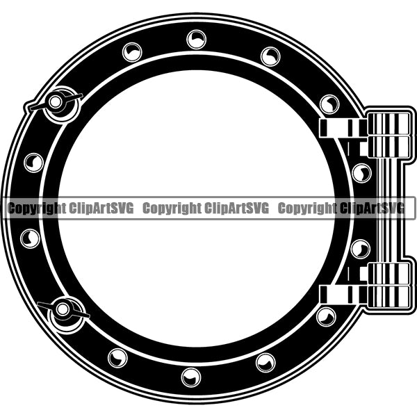 Boat Ship Water Travel Port Window ClipArt SVG