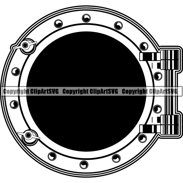 Boat Ship Water Travel Port Window ClipArt SVG