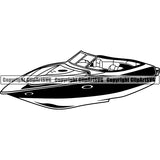 Boat Ship Water Travel Speed ClipArt SVG