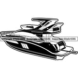 Boat Ship Water Travel Yacht ClipArt SVG