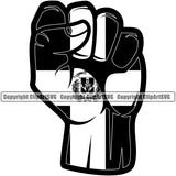 Country Map Nation National Dominican Republic Flag Hand Fist Power Design Element Latina Spanish Caribbean Island Emblem Badge Symbol Icon Global Official Sign Design Logo Clipart SVG