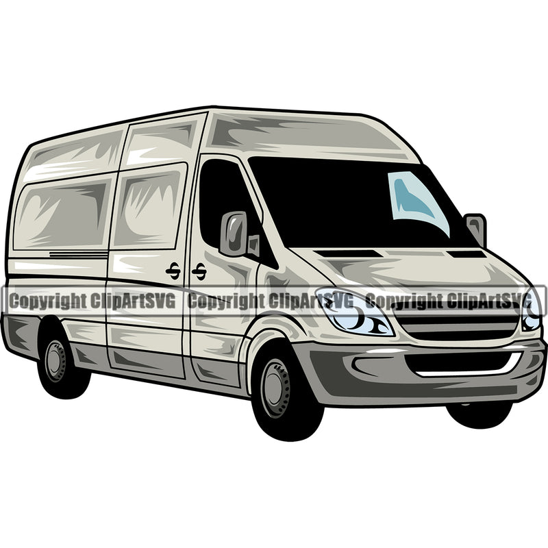 Truck Delivery Van Delivery Transportation Shipping Courier Service Cargo Transport Business Freight Package Shipment Deliver Box Commercial Car Vector Clipart SVG