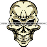 Skull Head Evil Teeth Art Gothic Texture Graphic Vintage Horror Danger Scary Bone Spooky ClipArt SVG