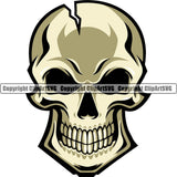 Skull Design Evil Bone Dead Gothic Danger Isolated Vintage Horror Gothic Retro Texture Print ClipArt SVG