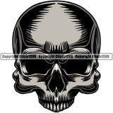Black Death Halloween Grunge Gothic Spooky  Skull Head Evil Horror Tattoo Face Logo Clipart SVG