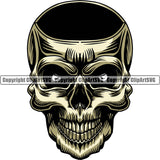 Color Yellow Death Evil Skull Horror Skeleton Head Evil Horror Tattoo Skeleton Scary Skull Logo Clipart SVG