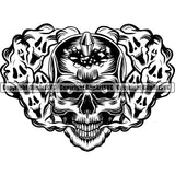 Smoke Ghost Amazing Skull Head And Danger Look Death Evil Skull Horror Skeleton Clipart SVG