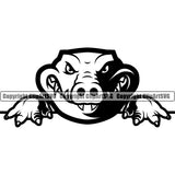 Crocodile Head Mascot Vector Alligator Bumper Sticker Clipart SVG