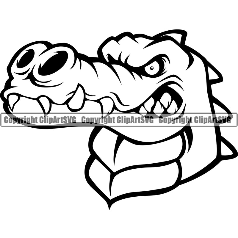 Crocodile Alligator  Head Crocodile Reptile Gator Head Clipart SVG