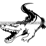 Crocodile Tribal Wildlife Hunting Vinyl Florida Gator Vector Image Clipart SVG