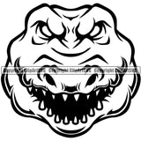 Alligator Skull Vector Circuit Cut Cutting Alligator Peeking Mascot Sports Team Clipart SVG