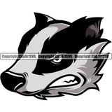 Clipart Badger Mascot Animal Badger Vector Wildlife Wild Honey SVG