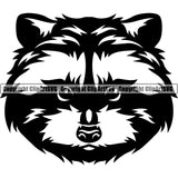 Animal Badger Mascot Head Face Vinyl Decal Cute Raccoon Clipart SVG