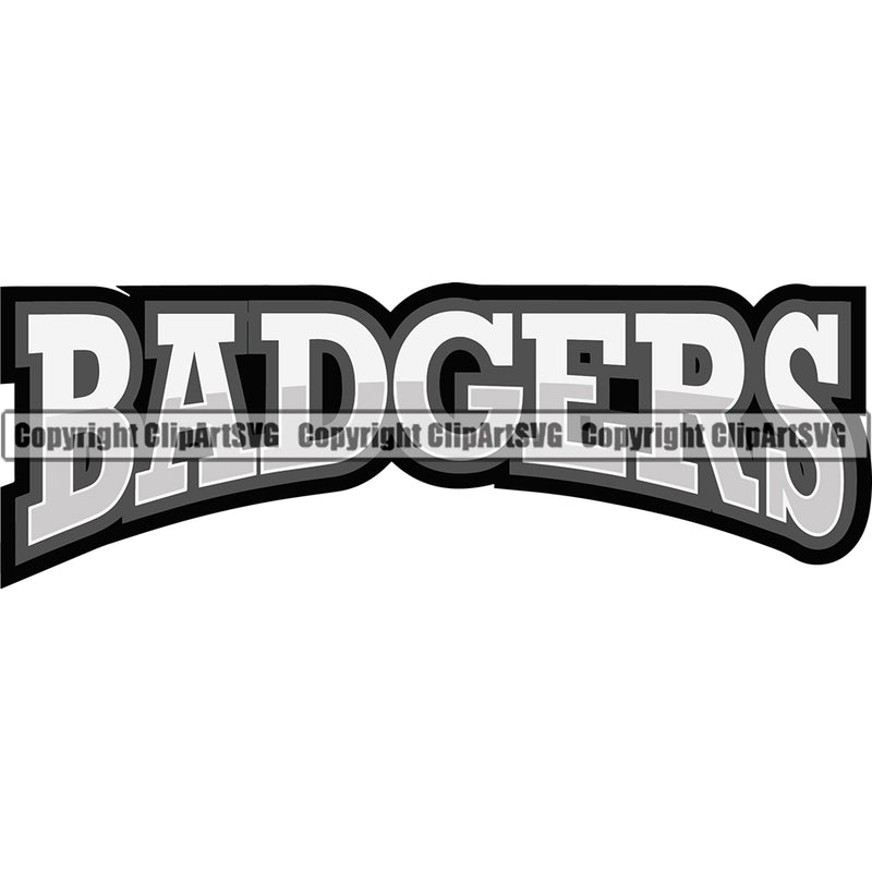 Badgers Mascot Color Animal Badger Las Vegas Raiders Football  Clipart SVG