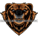 Mascot Vector Brown Bear Wild Animal Sport Athletics Express Sports Team Game Mascot Angry Clipart SVG