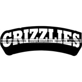 Bear Big Animal Grizzly Carnivore Powerful Mammal Predator Sports Team Game Mascot Dangerous Scary Large Nature Head Bear Clipart SVG
