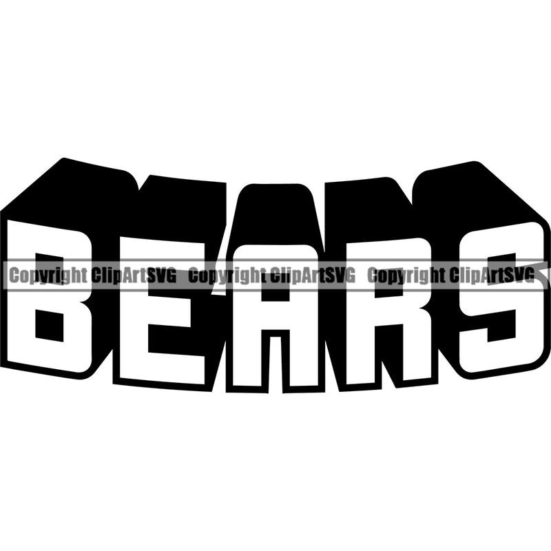 Grizzly Bear Character Design Animal Print Vintage Ursus Sports Team Game Mascot Head Jungle Mask Clipart SVG