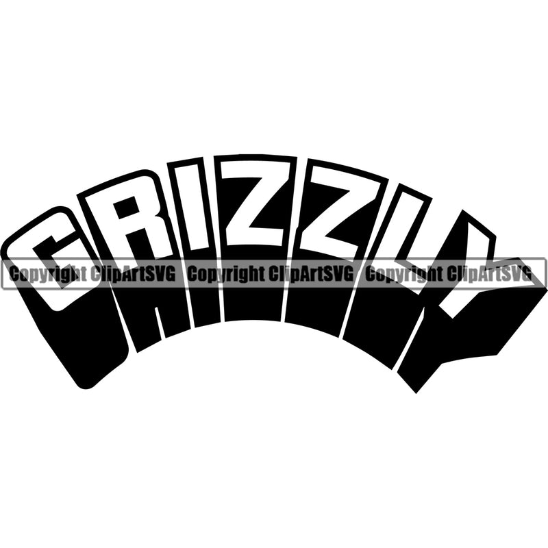 Grizzly Bear Powerful Design Animal Big Alaska Vintage Fauna Sports Team Game Mascot Ursus White Head Jungle Mask Cub Clipart SVG