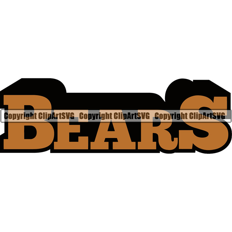 Grizzly Bear Powerful Forest Animal Big Alaska Carnivore Sports Team Game Mascot Predator Fauna Ursus Brown Head Jungle Mask Cub Clipart SVG