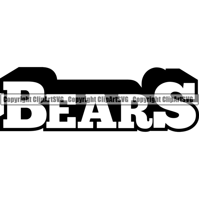 Grizzly Bear Powerful Forest Mammal Wildlife Alaska Sports Team Game Mascot Carnivore Predator Fauna Ursus White Young Bears Jungle Mask Cub Clipart SVG