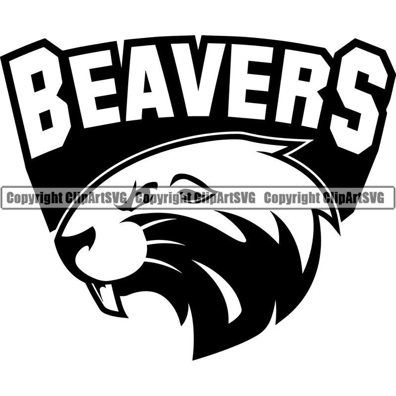 Beaver Wild Mammal Brown Graphic Design Cartoon Eating Sports Team Game Mascot Wood Forest Outdoors ClipArt SVG