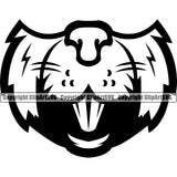 Beaver Forest Natural Animal Brown Cartoon Graphic Dasign Sports Team Game Mascot Teeth Wildlife Outdoors ClipArt SVG