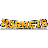 Bee Bumblebee Hornet Yellowjacket Stinger Insect Honey Honeycomb School Team Sport Mascot Color Text Logo Clipart SVG