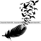 Feather Made Of Birds Art Writing Writer Symbolism Life Meaning Artwork Design Logo Clipart SVG