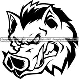 Animal Angry Pig Boar Razorback Design Mascot Hogs Wild Peeking Boar Clipart SVG