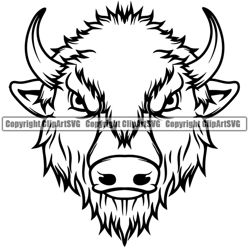 Animal Angry Boar Pig Razorback Hogs Mascot Logo Black Color Clipart SVG