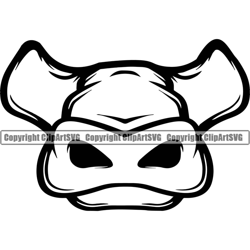 Animal Long Horn Bull Mascot Bull Angry Steer Cattle Cowboy Logo Clipart SVG