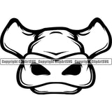 Animal Long Horn Bull Mascot Bull Angry Steer Cattle Cowboy Logo Clipart SVG