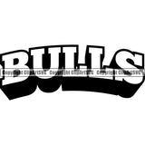 Animal Steer Cattle Cowboy Logo Text Bulls Logo Sports Team Vector Mascot Clipart SVG