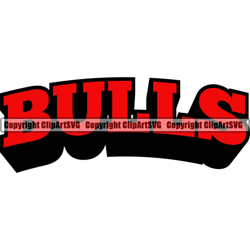 Steer Cattle Cowboy Logo Red Color Text Bulls Words Vector Bull Mascot Clipart SVG
