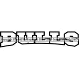 Animal Bull Sports Team Text Western Angry Muscle Cattle Mean Mascot Clipart SVG