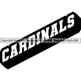 Animal Cardinal Text Color School Sports eSports Team Game Black Mascot Head Clipart Clipart SVG