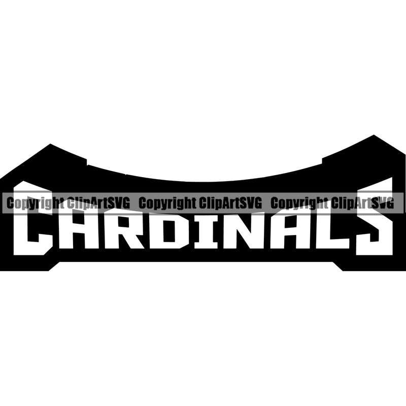 Animal School Sports eSports Team Game Cardinal Text Black Logo Mascot Vector Clipart SVG