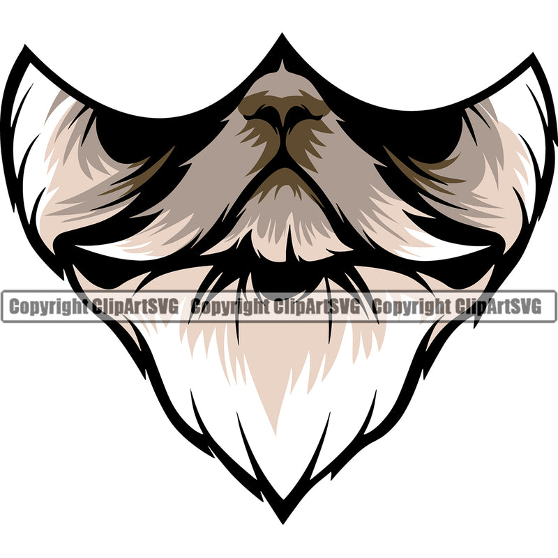 Animal Himilayan Color Cat Mask Breed White Background Vector Clipart SVG