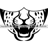 Animal Cheetah Jaguar Leopard Mask Badge logo SVG ClipArt