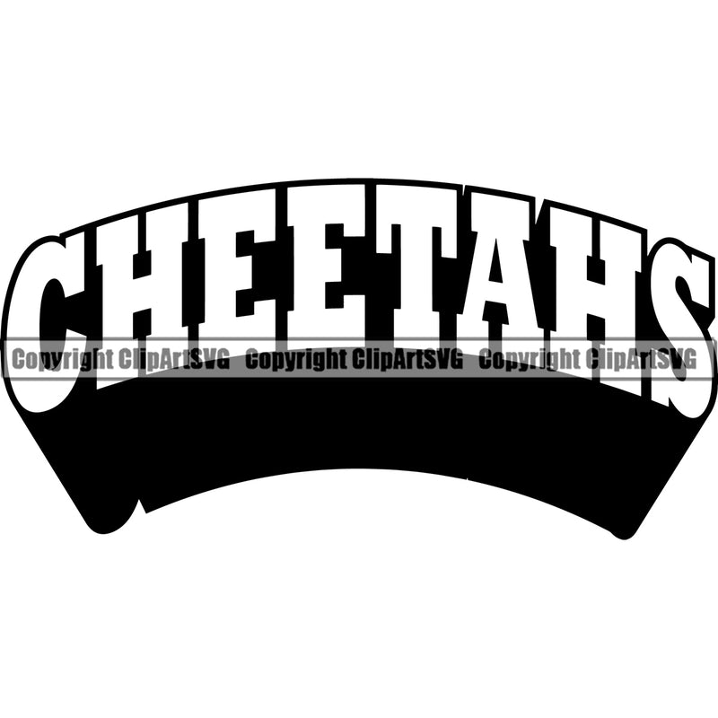 Animal Cheetahs Text Logo Black Face Color Jaguar Mascot Logo Design Clipart SVG