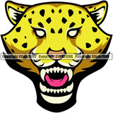 Cheetah Natural Animal Wild yellow Graphic Cartoon Eating Teeth Forest  ClipArt SVG