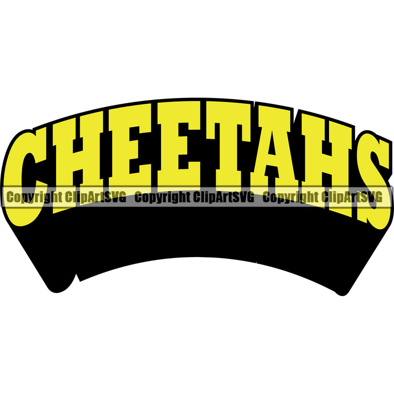 Cheetahs Natural Animal Wild Yellow Color Name  Graphic logo ClipArt SVG