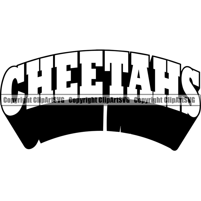 Design Element Jaguar Leopard Cheetahs Animal Text Vector Color Mascot Clipart SVG