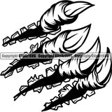 Monster Claw Nail Mascot Sports Team ClipArt SVG