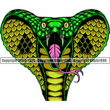 Cobra Snake Sports Team Mascot Element Logo Color ClipArt SVG