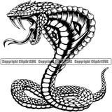 Cobra Viper Python Snake Sports Team Mascot Element ClipArt SVG