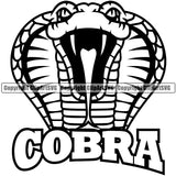 Cobra Snake Head Reptile Sports Team Mascot ClipArt SVG