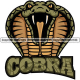 Cobra Head With Text Sports Team Mascot Logo ClipArt SVG