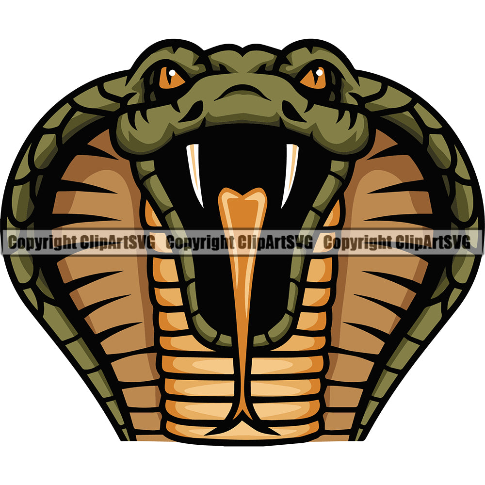 Cobra Head Sports Team Mascot Logo ClipArt SVG