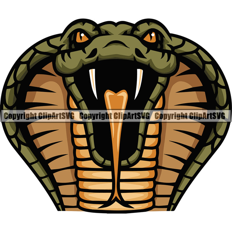 Cobra Head Sports Team Mascot Logo ClipArt SVG